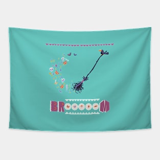 Magical broom Tapestry