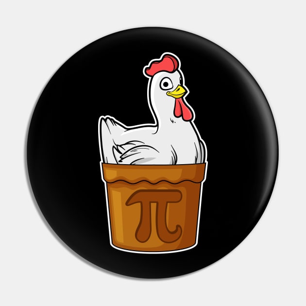 Chicken Pot Pie Math Funny Pun Pi Gift Pin by Dr_Squirrel