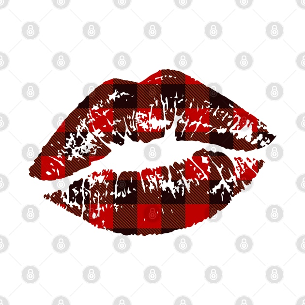 Buffalo plaid lips by Satic