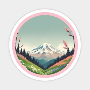 Minimalist Rainier: PNW Adventure T-shirt Magnet