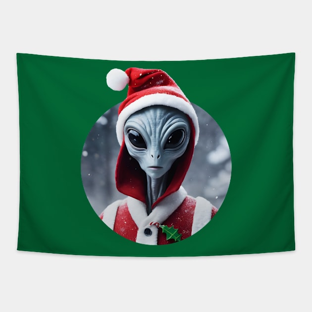 Alien Santa Claus Tapestry by roswellboutique