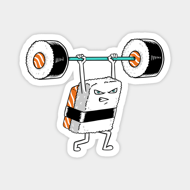 Sushi Gym Magnet by coffeeman