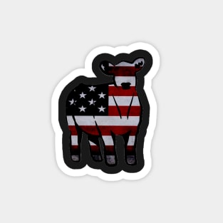 American Flag Cow Silhouette  - NOT FOR RESALE WITHOUT PERMISSION Magnet