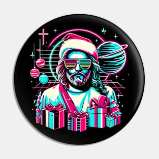 COOL JESUS SUNGLASS CHRISTMAS RETRO 80'S NEON VIBE Pin