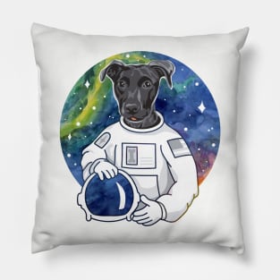 Dog Astronaut in Outer Space Pillow