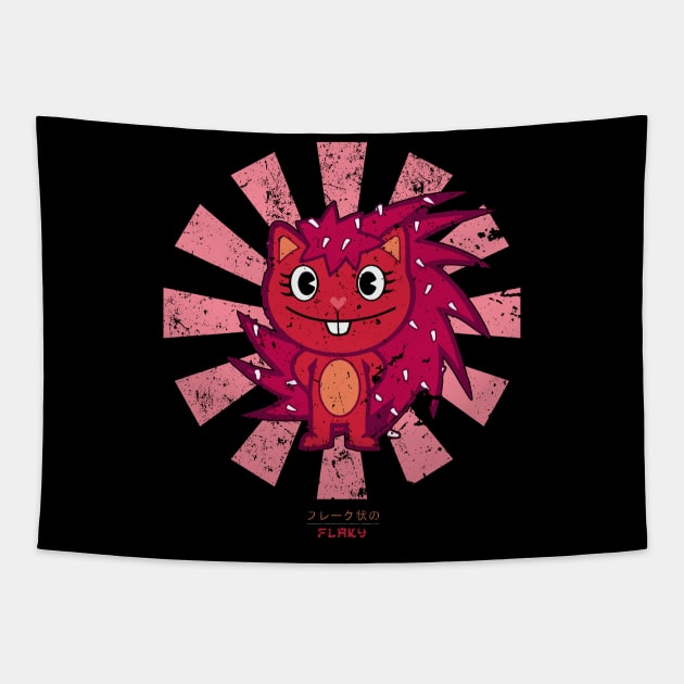 Flaky Retro Japanese Happy Tree Friends Tapestry by Nova5