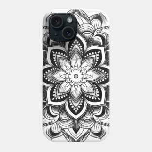 red and black Mandala Phone Case