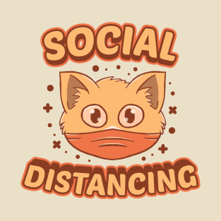 Social Distance Dance Party! - Cute Cat T-Shirt