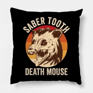 Saber Tooth Death Mouse Funny Possum Pillow