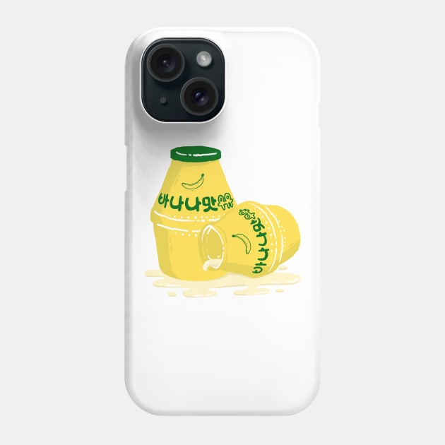 Korean Banana Milk Phone Case by Hodrn