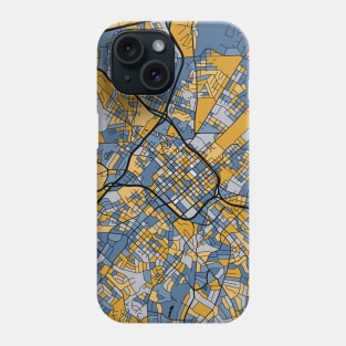 Charlotte Map Pattern in Blue & Gold Phone Case