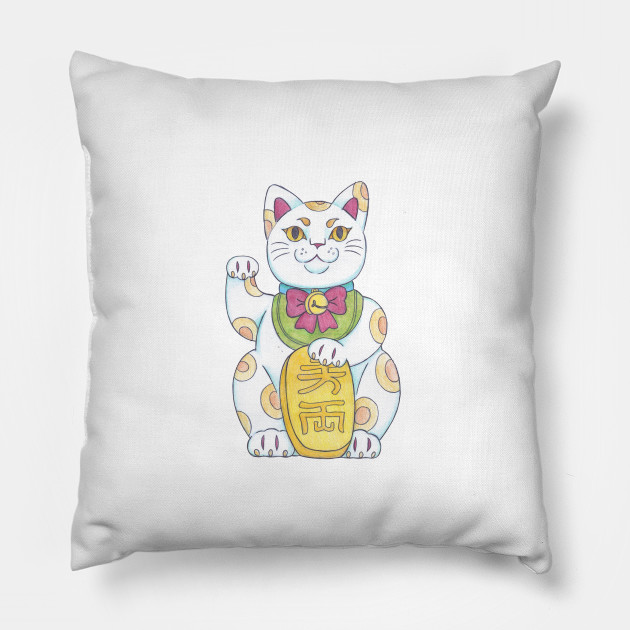 maneki neko pillow