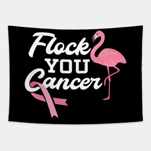 Cancer Fighter Shirt fearless pink Flamingo Tapestry