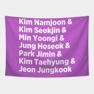 BTS Names - Roll Call, Army! Tapestry