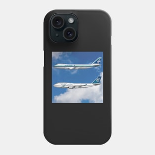 2 Air New Zealand 747 Jets in Clasic Livery Phone Case