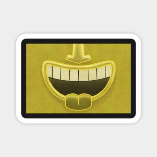 Yellow Tiki Smile Mask! Magnet