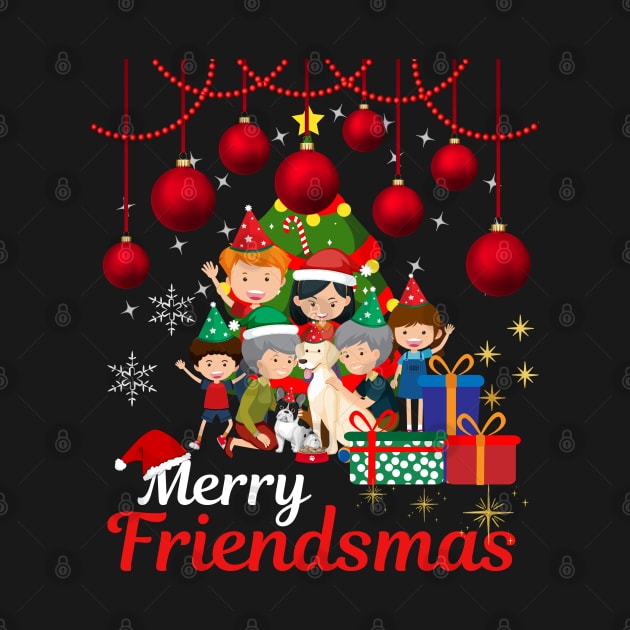 Merry Friendsmas Christmas Funny by Outfit Clothing