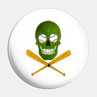 Baseball Skull Pin