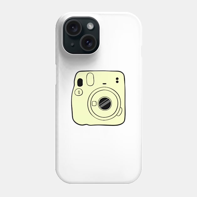 Yellow polaroid camera Phone Case by themadesigns