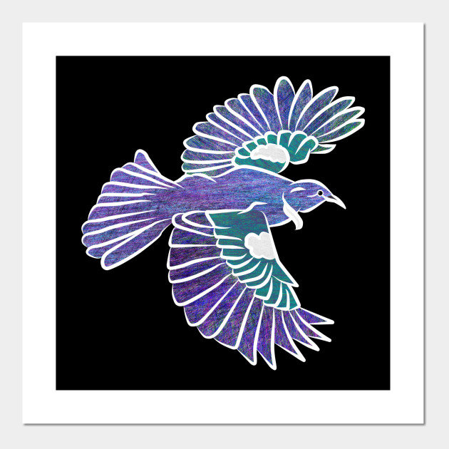 Tui New Zealand Bird Flying Affiche Et Impression D Art Teepublic Fr - Tui Bird Wall Art Nz Tui New Zealand Bird Flying Affiche Et Impression D Art Teepublic Fr - Tui Bird Wall Art Nz