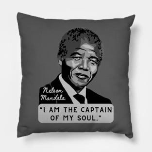 Nelson Mandela Portrait And Quote Pillow