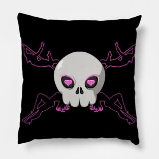 Pole dancing crew Jolly Roger pirate flag (no caption) Pillow