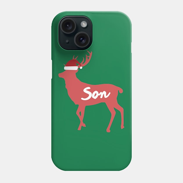 Son Boy Reindeer Family Group Christmas Eve Matching Phone Case by Freid