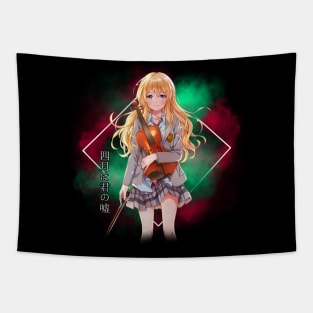 Notes of Friendship Shigatsu wa Uso Anime Tee Celebrating Bonds Through Music Tapestry