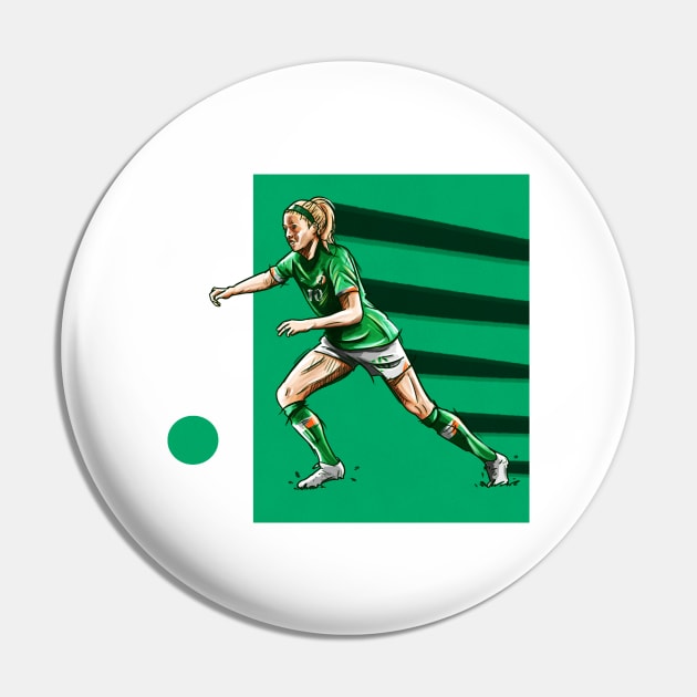 Denise O' Sullivan Ireland Womens National Team Football Artwork Pin by barrymasterson