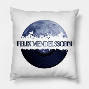 Felix Mendelssohn blue moon vinyl Pillow