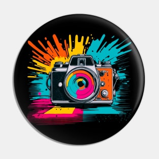 Vintage look of modern camera Pin