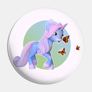 Unicorn with Butterflies Pin