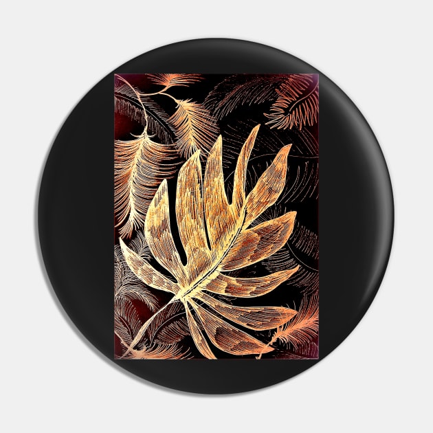 METALLIC BLACK GOLD BRONZE TROPICAL LEAVES Pin by jacquline8689