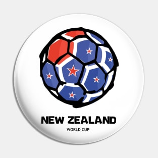 New Zealand Football Country Flag Pin