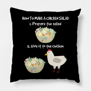 How to Make Vegan Chicken Salad Veganism Funny Pillow