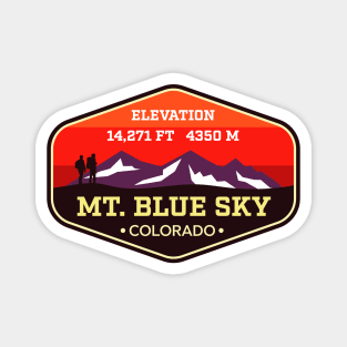 Mt Blue Sky Colorado - 14ers Mountain Climbing Badge Magnet