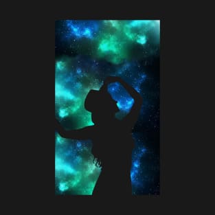 Space Galaxy Silhouette T-Shirt