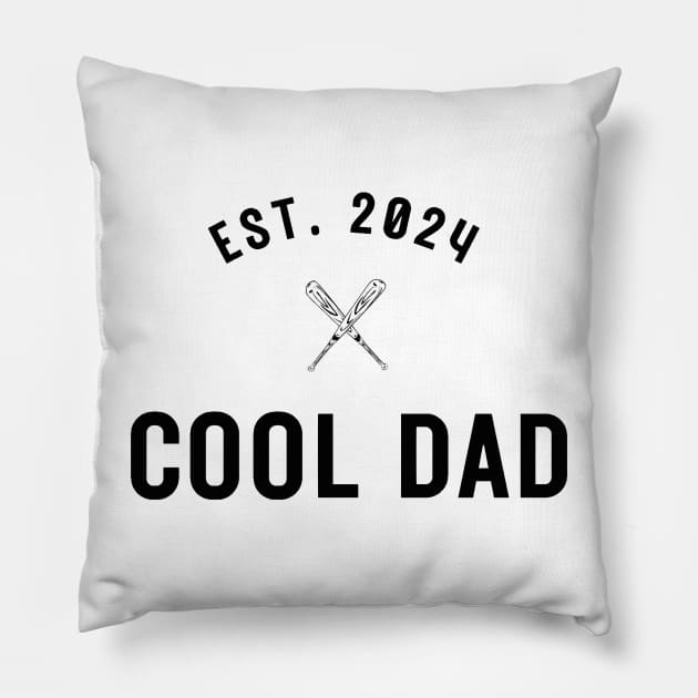 Promoted to dad. Cool Daddy est 2024. Pillow by Ideas Design