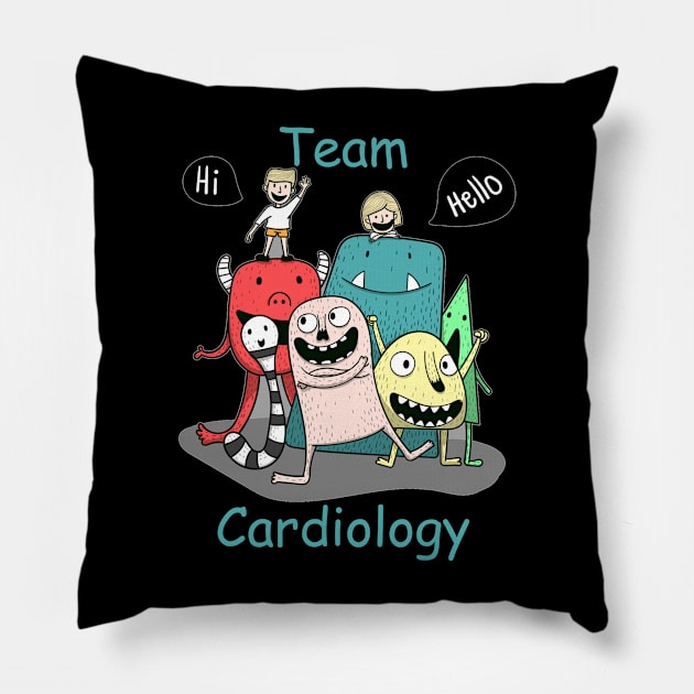 Cardiology Team Gear Funny Pillow by DesignIndex