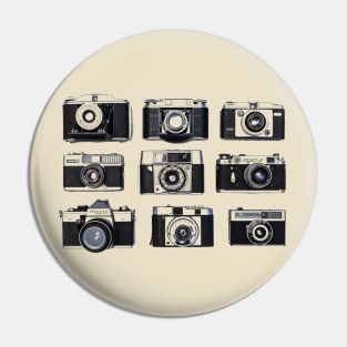 vintage cameras, collection Pin