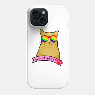 Good vibes cat Phone Case