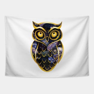 Cosmic Night Owl Tapestry