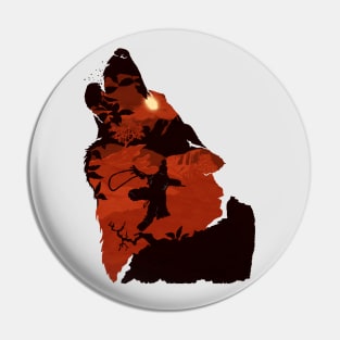 Sekiro - One Armed Wolf (Red) Pin