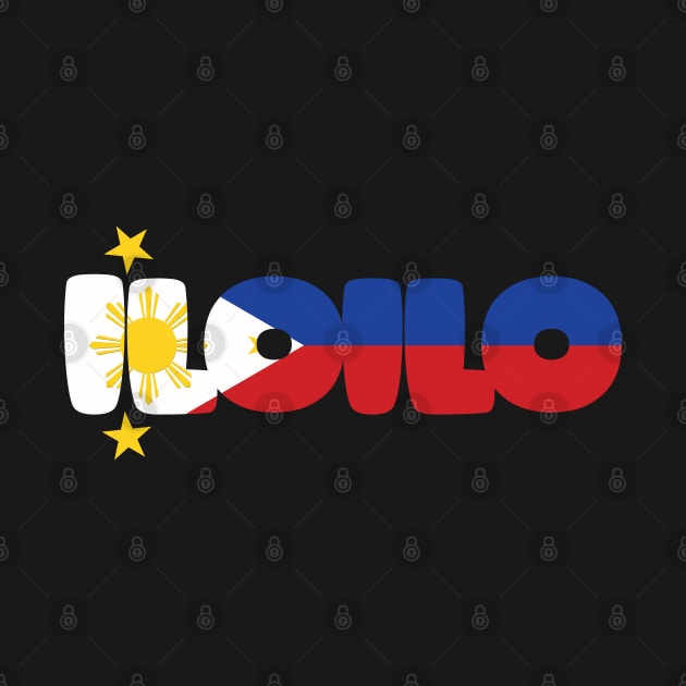 Iloilo Philippines Filippino Flag Typography by DanielLiamGill