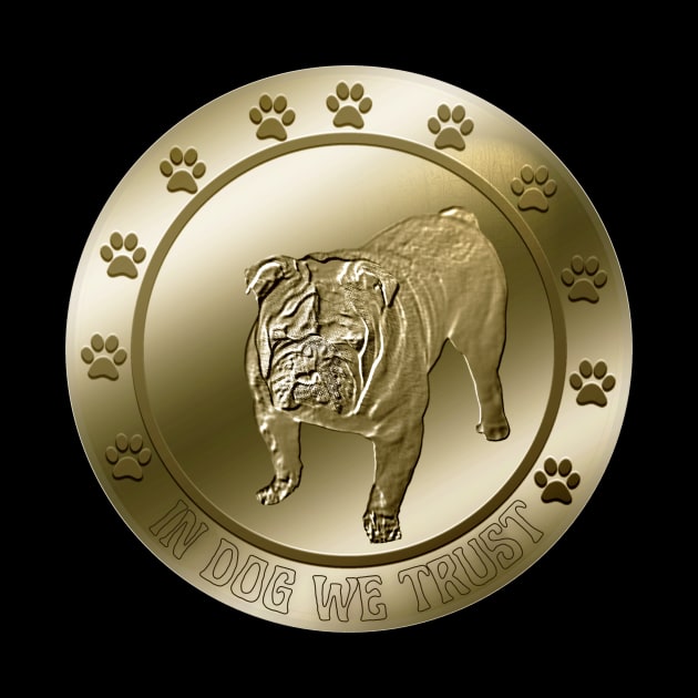 Bulldog Crypto Coin Funny Dog Cryptocurrency by JollyMarten