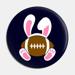 Football Easter bunny with rabbit ears bunny feet Pin