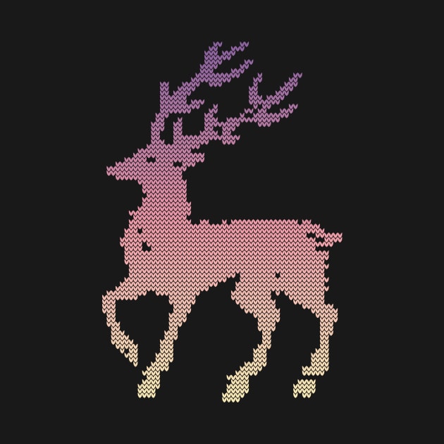 december deer ugly sweater by crackdesign