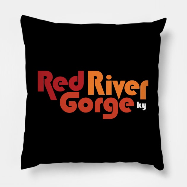 Red River Gorge Kentucky Pillow by PodDesignShop