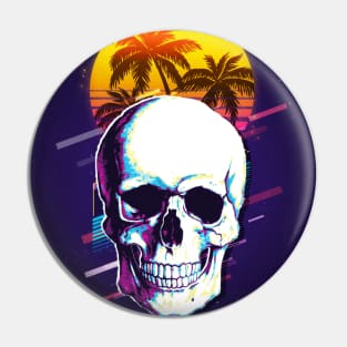 Skull retro80s Pin