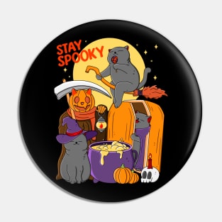 Halloween Spooky Cat Pin